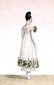 A Lady with an Asiatic hairstyle in a balldress trimmed with ribbons, plate 4 from the 