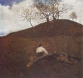 Landscape in Springtime with the Flower Hill 1898 - Karoly Ferenczy