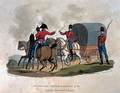 An Officer, Private, and Driver of the Royal Waggon Train, from Costumes of the Army of the British Empire, according to the last regulations 1812, engraved by J.C. Stadler, published by Colnaghi and Co. 1812-15 - Charles Hamilton Smith