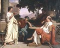 Horace Virgil and Varius at the house of Maecenas - Charles François Jalabert