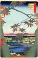 Maple Trees at Mam Tekona Shrine and Linked Bridge - Utagawa or Ando Hiroshige