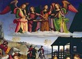 The Adoration of the Magi detail of angel musicians - San Giorgio Eusebio da