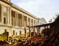 Demolition of the Hotel de Bourbon and clearing the Louvre Colonnade - Pierre-Antoine Demachy
