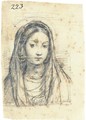 The Madonna, bust-length, looking down - Giuseppe (d