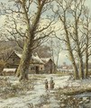 Walking in winter - Hendrik Barend Koekkoek