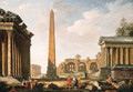 Capriccio Views of Rome The Temple of Concord - Francesco Panini