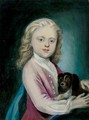 Portrait of 6th Duke of York, half-length, with his dog - (after) Russell, John