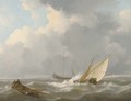 Shipping in a brisk wind - Johannes Christian Schotel