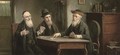 Rabbis playing cards - Lajos Kolozsvary