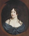 Portrait of a lady, half-length, in a blue dress, in a feigned oval - (after) Mary Beale