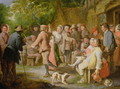 A Country Fete with Figures Dancing - Pieter Angellis