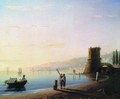 The pier in Feodosia - Ivan Konstantinovich Aivazovsky