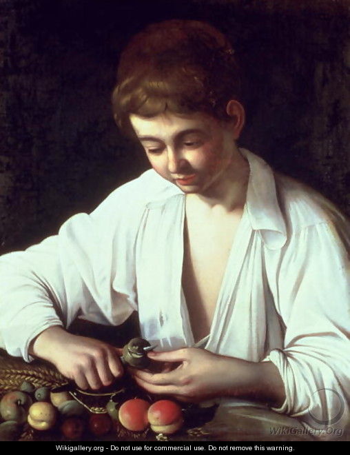 A Young Boy Peeling an Apple Michelangelo Merisi da Caravaggio