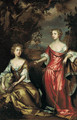 Portrait of two ladies of the Conyngham family - (after) John Vandervaart