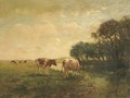 Cows by a stream in a polder landscape - Fedor Van Kregten