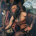 The Penitent Saint Jerome in a cave - (after) Jan Sanders Van Hemessen
