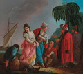 Orientals bargaining over a slave - (after) Jean Baptiste Leprince
