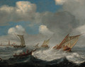 Shipping in a squall off the Dutch coast - Claes Claesz. Wou
