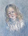 Portrait of a girl - Claude Oscar Monet