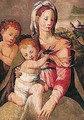 The madonna and child with the infant Saint John the Baptist - (after) (Jacopo Carucci) Pontormo