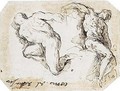 Studies Of Two Male Nude Figures - Jacopo d