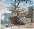 Classical Landscape With A Tomb - Jean-Pierr Houel