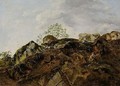 A Rocky Outcrop With Shepherds - Jean-Francois Legillon