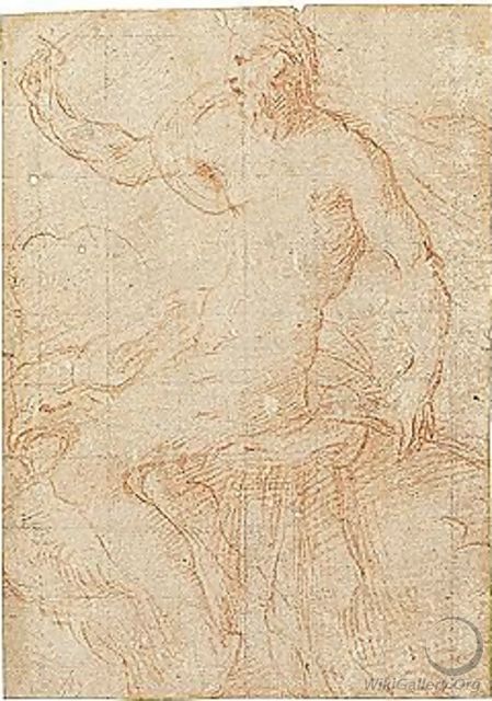 Jupiter, In Profile, Seated On An Eagle - Girolamo Francesco Maria Mazzola (Parmigianino)