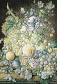 An Elaborate Still Life Of Fruit And Flowers - Oswald Wijnen
