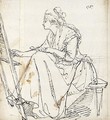 Study Of A Lady Painting At An Easel - (after) Raphael Lamar West