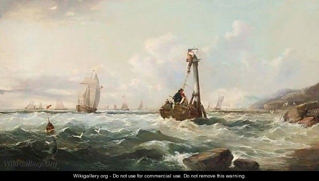 Repairing A Lantern At Sea - John James Wilson