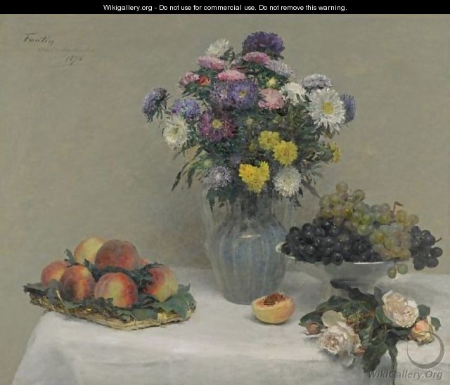 Fleurs Et Fruits - Ignace Henri Jean Fantin-Latour