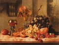 Still Life Of Grapes And Raspberry