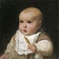 Infant With Rattle, 1878 - Albert Anker