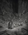 The Inferno, Canto 9, lines 124-126: He answer thus returnd: The arch-heretics are here, accompanied By every sect their followers; - Gustave Dore