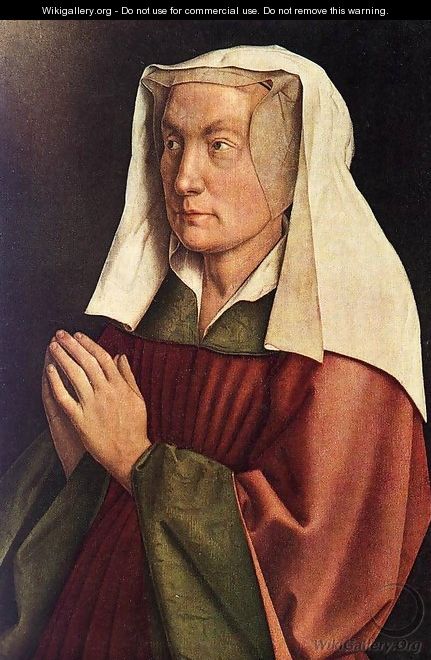 The Ghent Altarpiece- The Donor's Wife (detail) 1432 - Jan Van Eyck