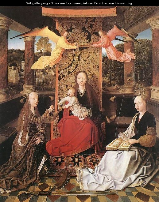 Madonna and Child with Sts Catherine and Barbara - Master of ...