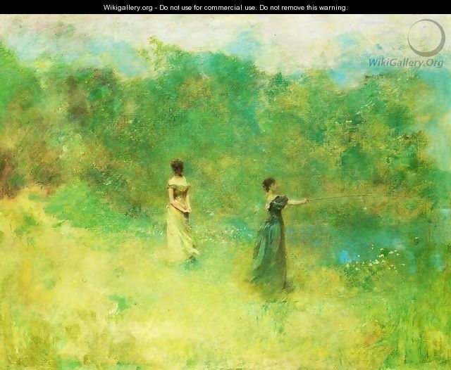 Summer (1890) - Thomas Wilmer Dewing - WikiGallery.org, the largest ...