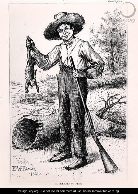 Frontispiece to The Adventures of Huckleberry Finn - Edward Windsor ...