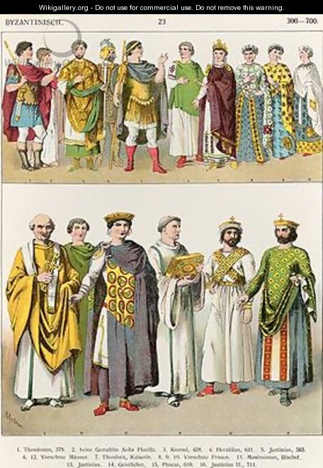 Dress at the Byzantine Court - Albert Kretschmer - WikiGallery.org, the ...