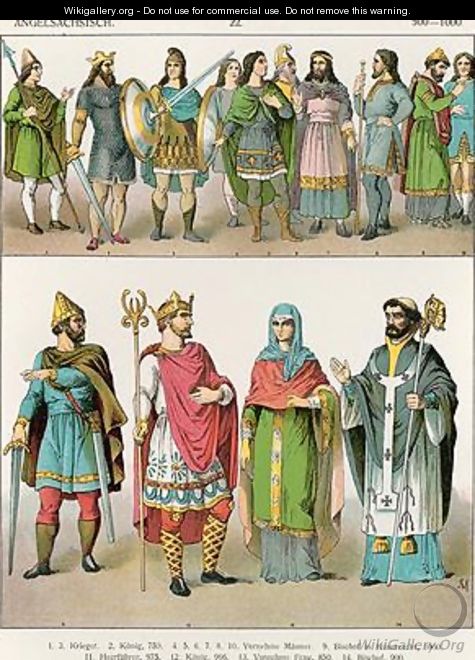 Anglo Saxon Dress - Albert Kretschmer - WikiGallery.org, the largest ...