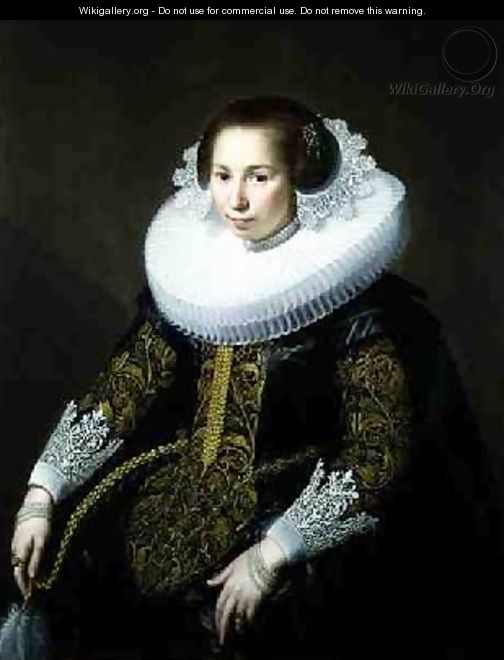 Portrait of Mrs van Voorst - Paulus Moreelse - WikiGallery.org, the ...