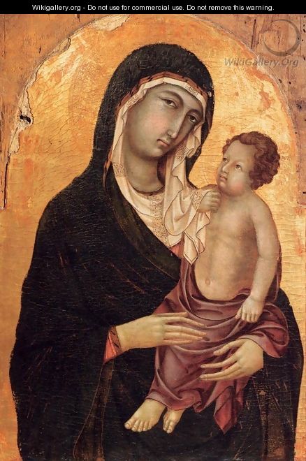 Virgin and Child - Ugolino Di Nerio (Da Siena) - WikiGallery.org, the ...