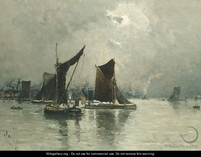 On the Thames 1883 - Frank Myers Boggs - WikiGallery.org, the largest ...