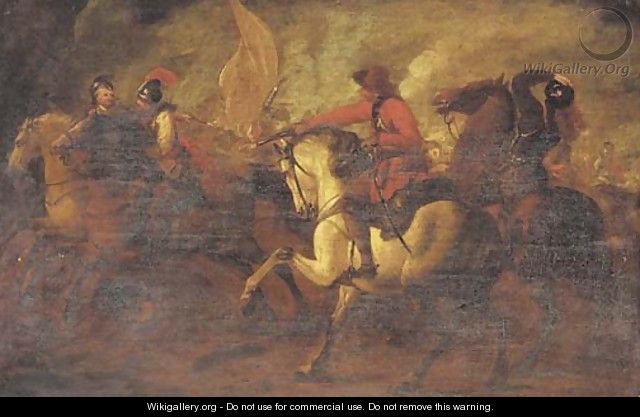 A cavalry skirmish 8 - (after) Jacques (Le Bourguignon) Courtois ...