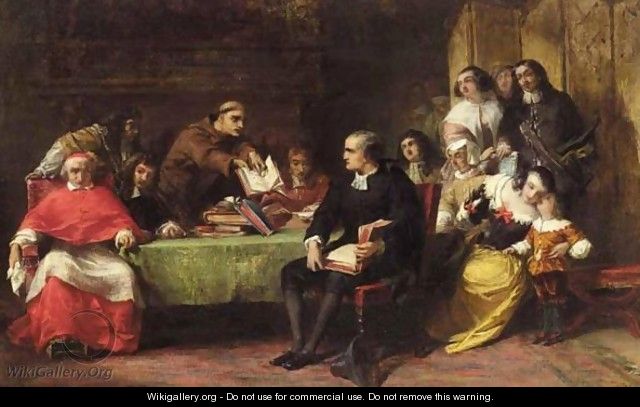 A Religious Debate - Alfred Elmore - WikiGallery.org, the largest ...