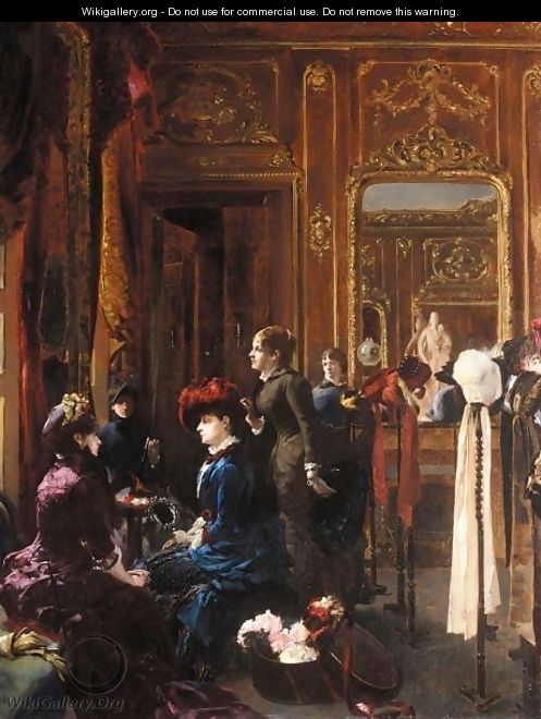 Un Salon De Modes A Paris - Louis Robert Carrier-Belleuse - WikiGallery ...
