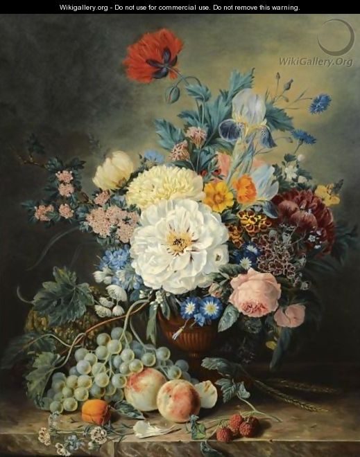 A Still Life With Flowers And Fruit - Adriana Van Ravenswaay ...