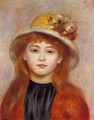 Woman Wearing A Hat - Pierre Auguste Renoir