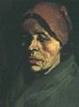 Head Of A Peasant Woman With Brownish Cap - Vincent Van Gogh